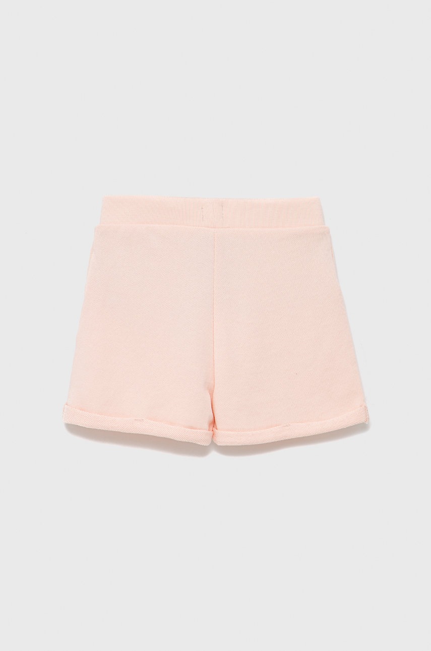Детские хлопковые шорты Pepe Jeans цвет розовый с принтом регулируемая талия Детские хлопковые шорты Pepe Jeans цвет розовый с принтом регулируемая талия