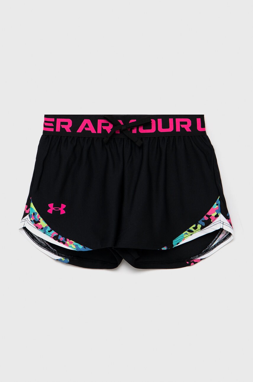 Under Armour pantaloni scurti copii culoarea negru, modelator, talie reglabila