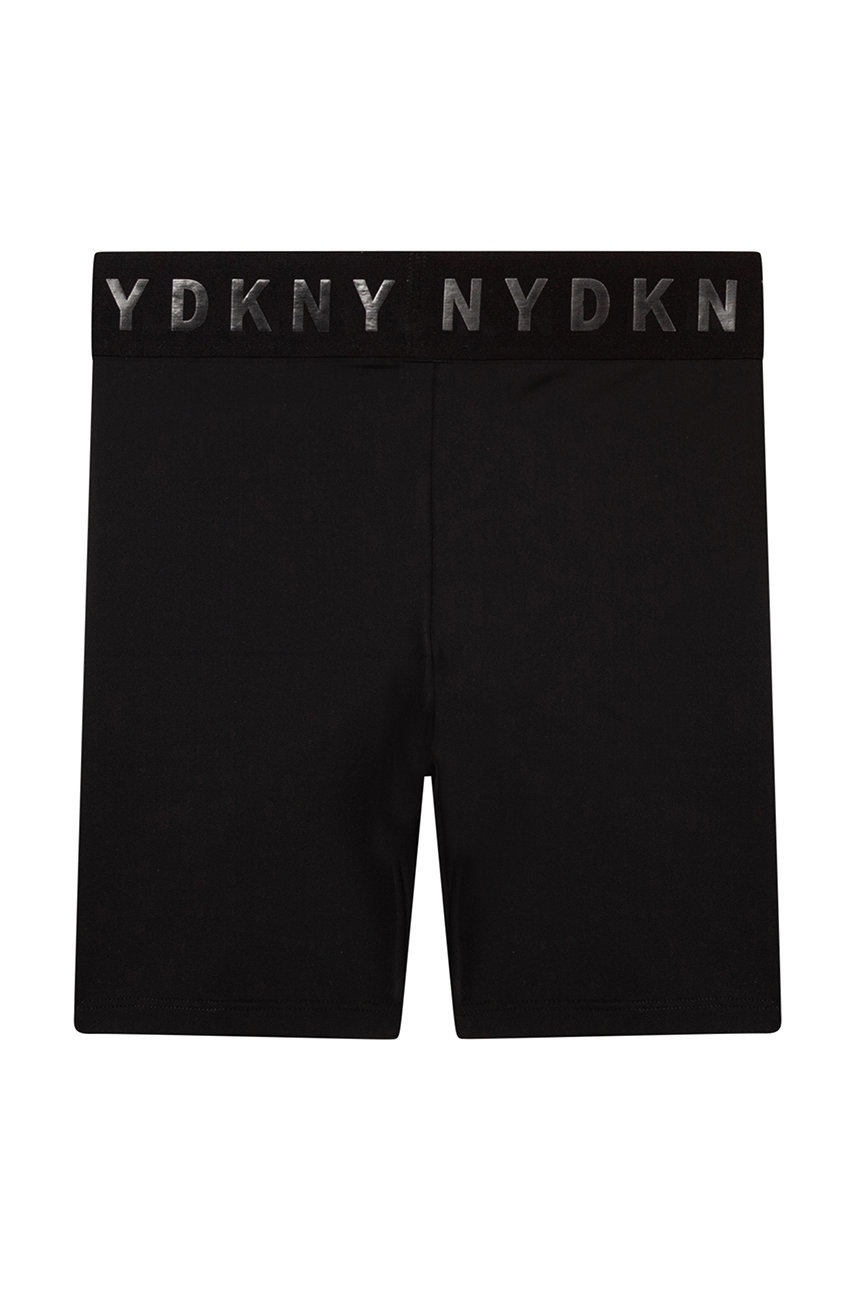 

Дитячі шорти Dkny колір чорний з принтом