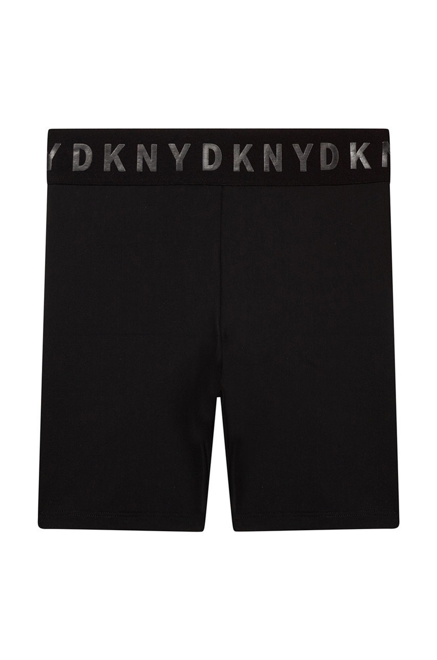 

Детски къси панталони Dkny в черно с принт, Черен