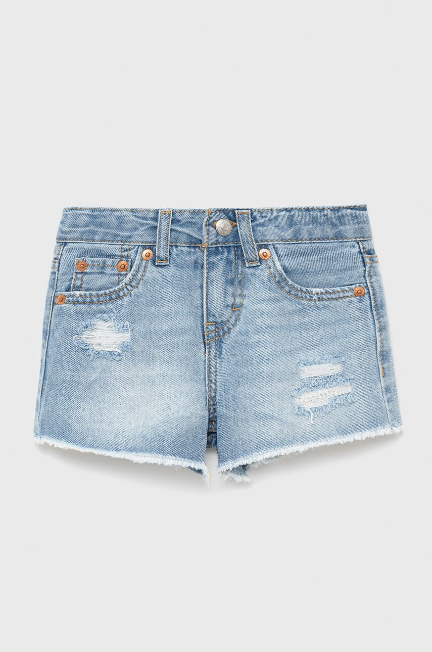 

Детски дънков къс панталон Levi's с регулируема талия, Син