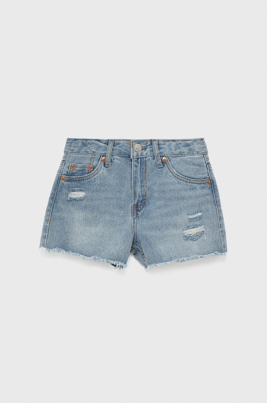 Levi's pantaloni scurti din denim pentru copii neted, talie reglabila