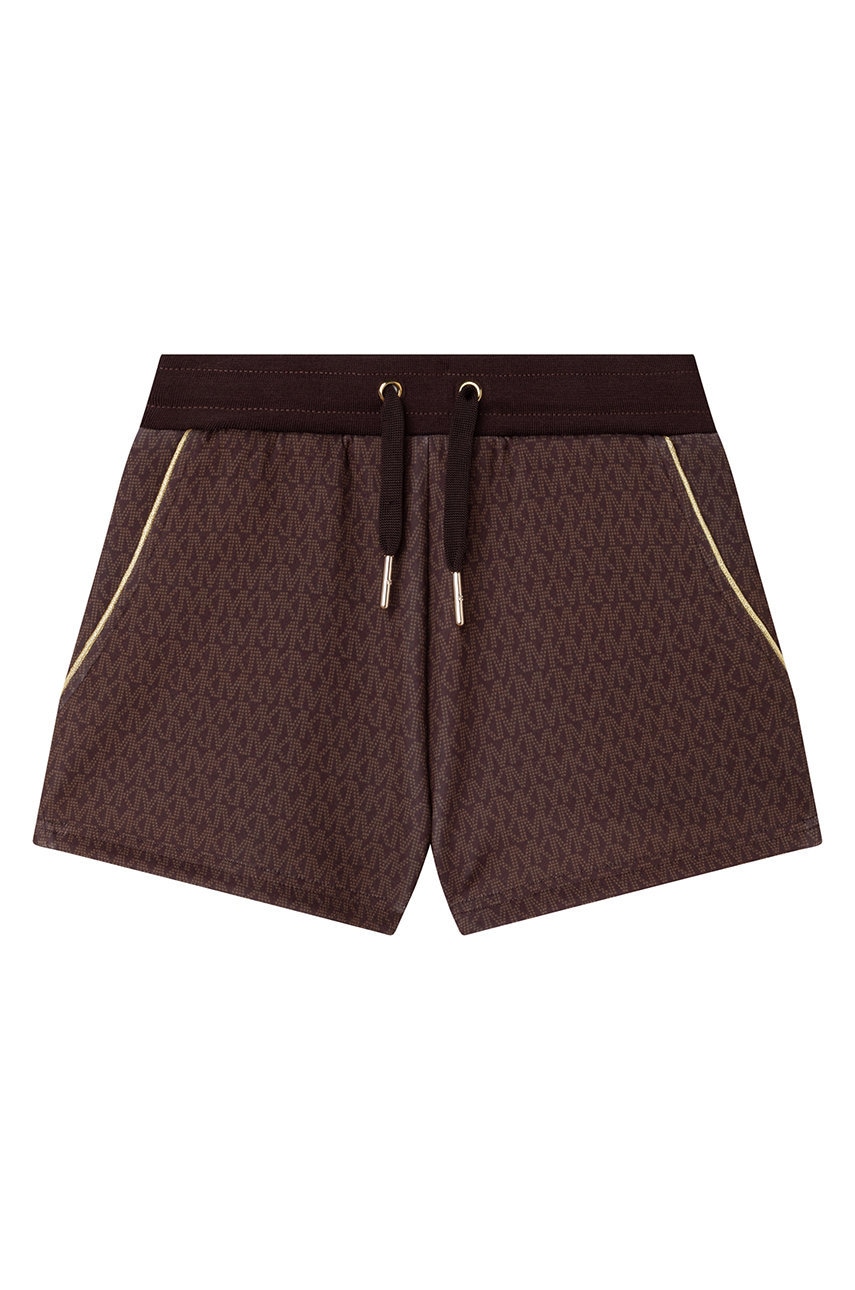 Дитячі шорти Michael Kors колір коричневий візерунок регульована талія Дитячі шорти Michael Kors колір коричневий візерунок регульована талія