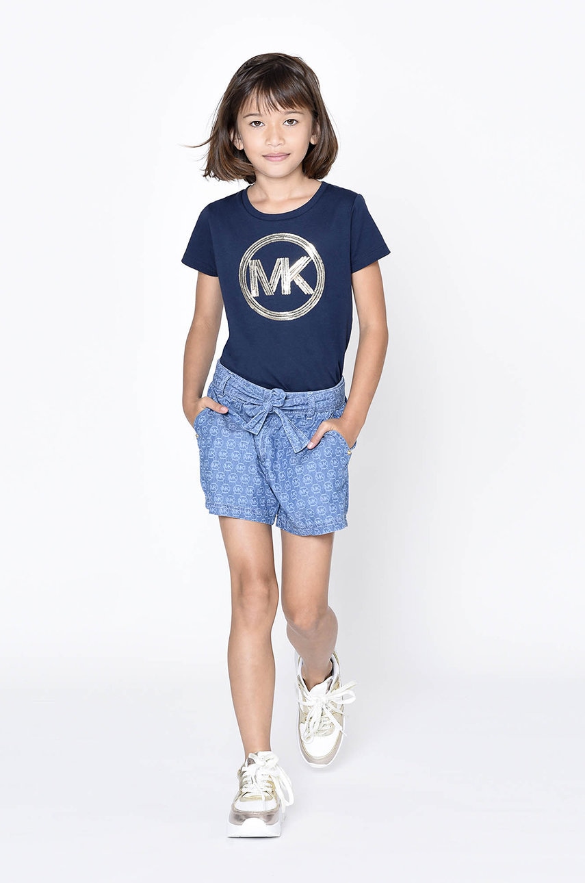 Детские хлопковые шорты Michael Kors с узором Детские хлопковые шорты Michael Kors с узором
