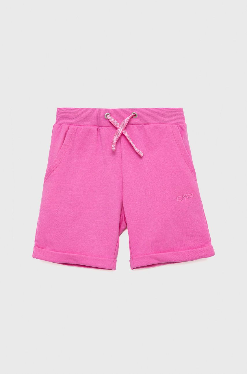 CMP pantaloni scurti copii culoarea roz, neted