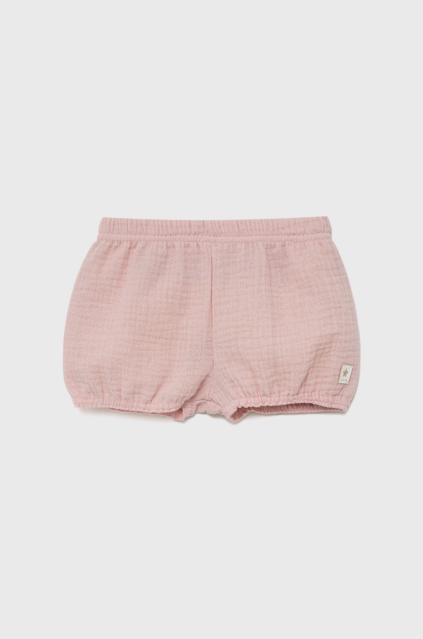 Jamiks pantaloni scurti culoarea roz, neted