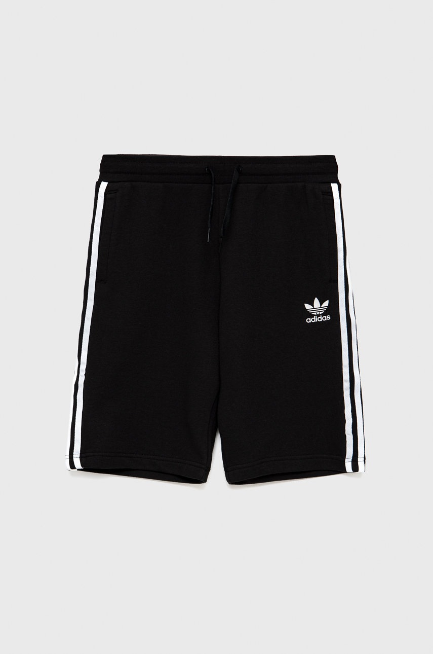 Adidas Originals Pantaloni scurți copii H32342 culoarea negru, material neted, talie reglabila