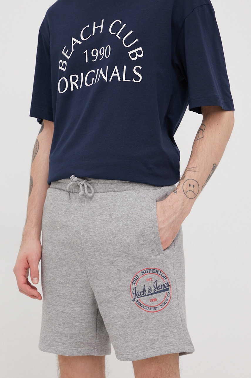 

Къси панталони Jack & Jones в сиво меланж на, Сив