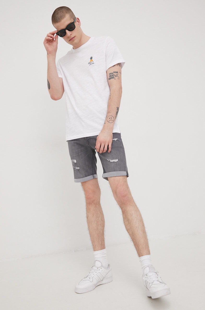 

Джинсовые шорты Jack & Jones мужские цвет серый