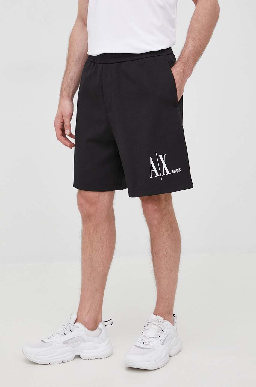 Armani Exchange pantaloni scurti barbati, culoarea negru 2022 ❤️ Pret Super answear imagine noua 2022