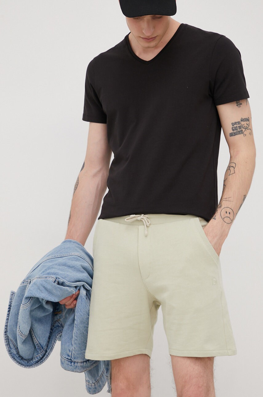 Tom tailor pantaloni scurti din bumbac barbati, culoarea verde