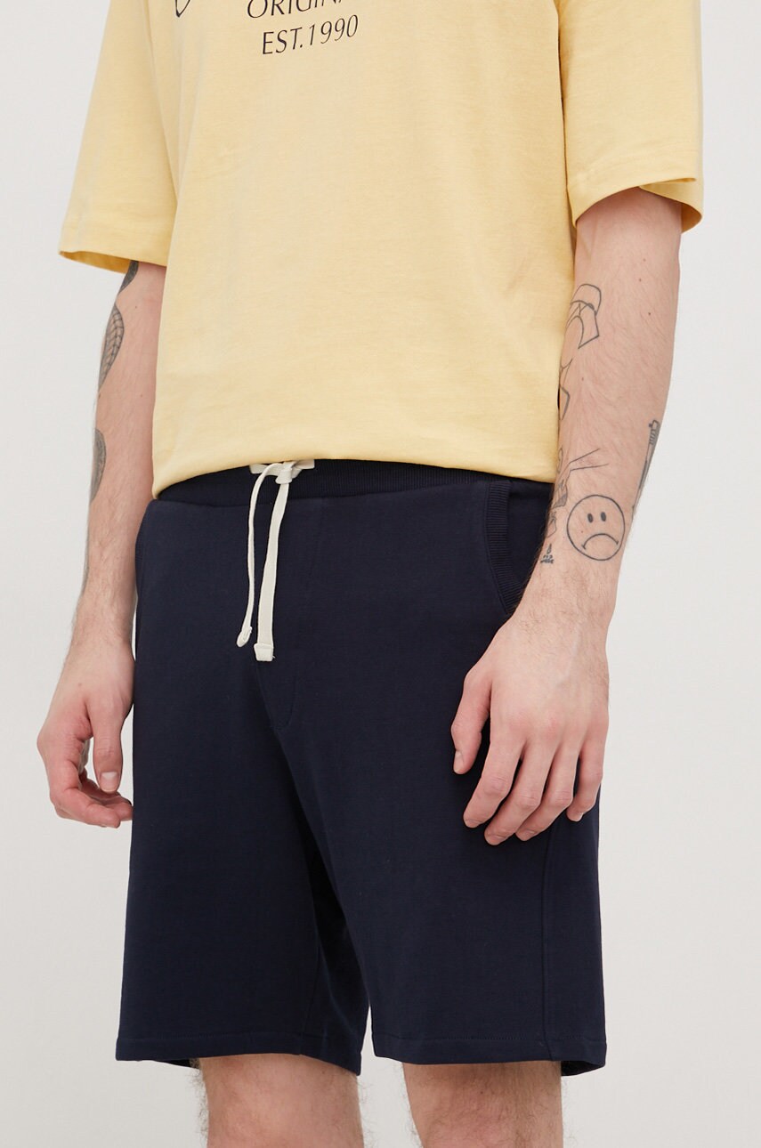 Tom tailor pantaloni scurti din bumbac barbati, culoarea albastru marin