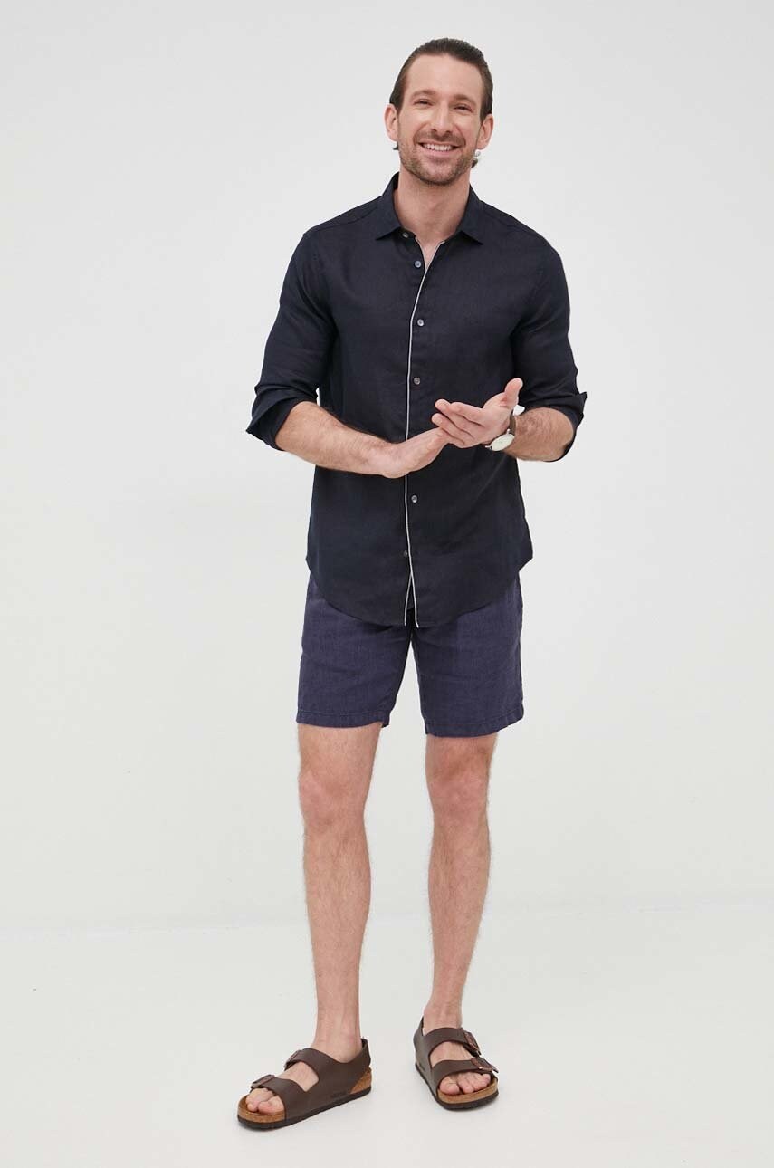 

Лляні шорти Tommy Hilfiger Brooklyn чоловічі колір синій