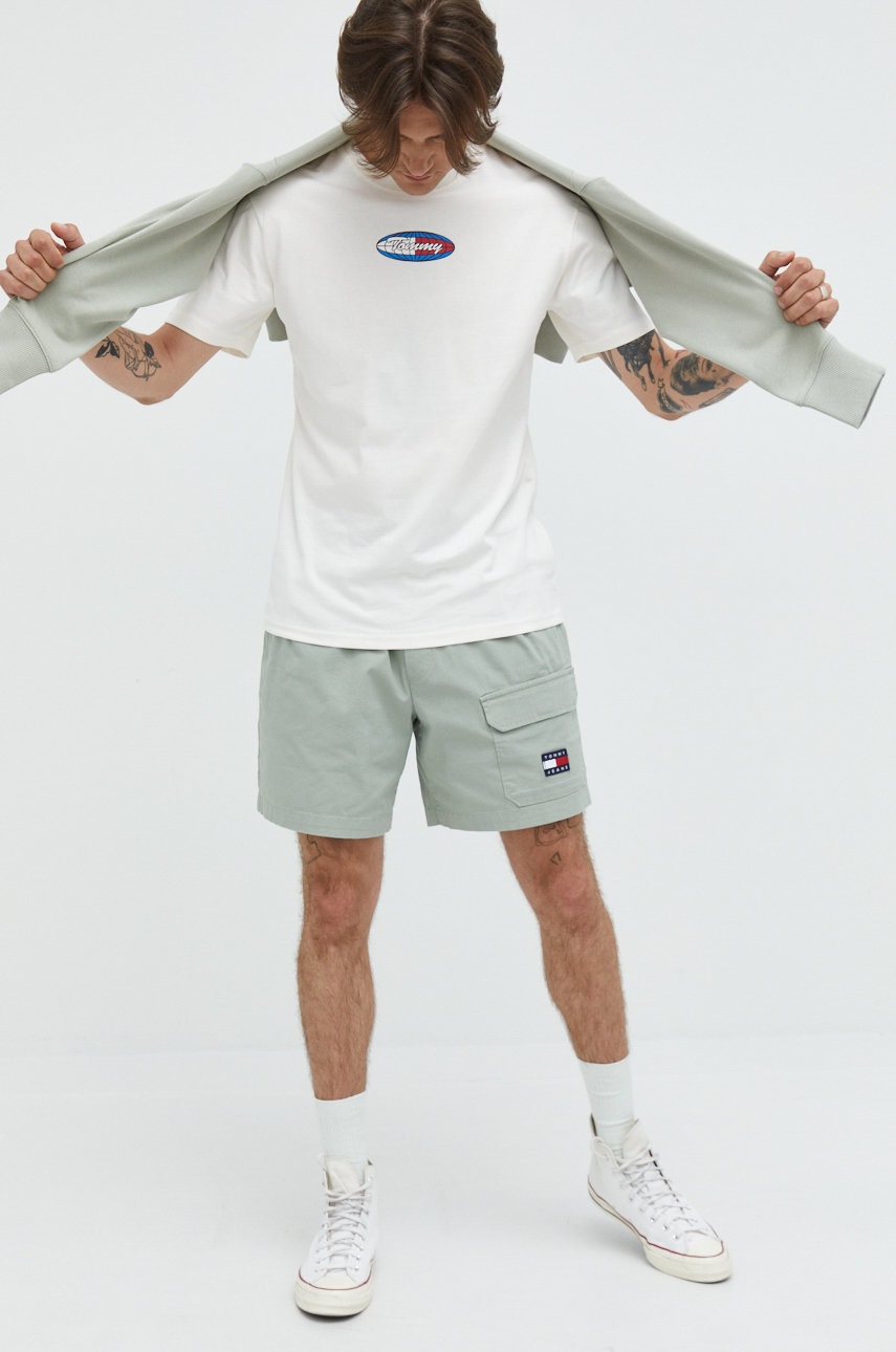 

Шорти Tommy Jeans чоловічі колір зелений
