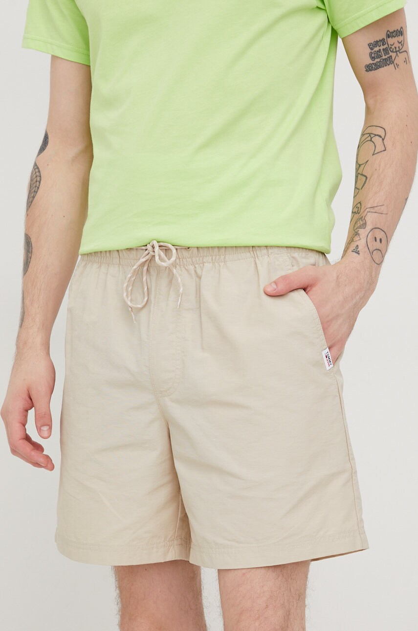 Tommy jeans pantaloni scurti barbati, culoarea bej
