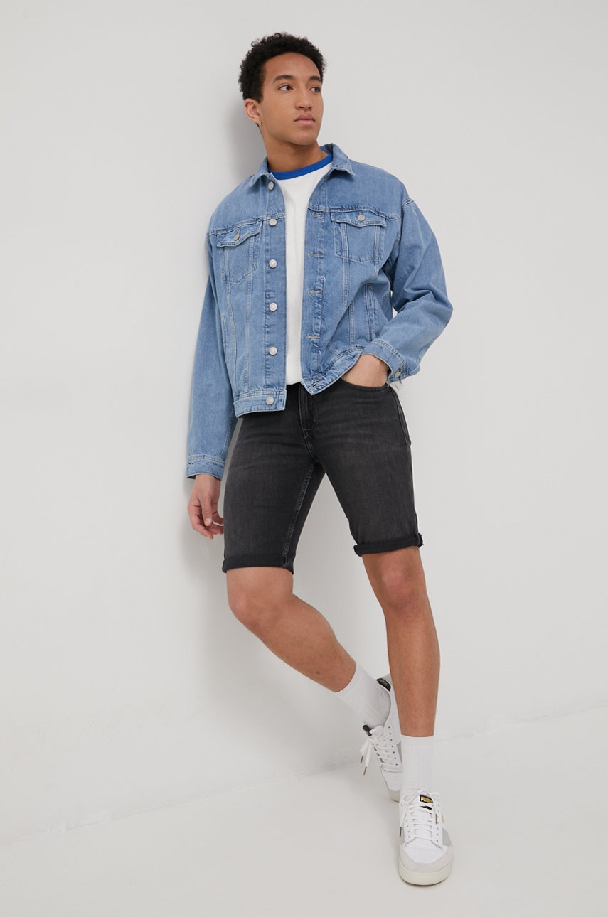 

Джинсовые шорты Tommy Jeans Ronnie мужские цвет чёрный