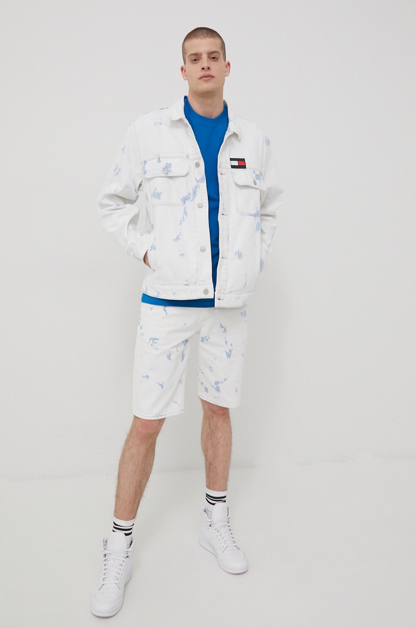 

Шорти Tommy Jeans чоловічі колір білий