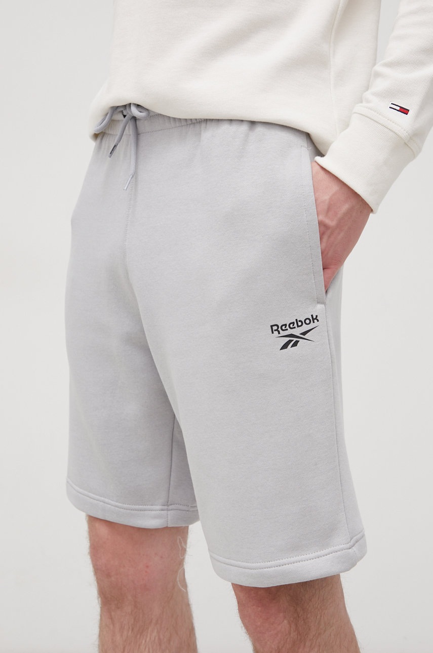 

Къси панталони Reebok HG4454 мъжки в сиво, Сив