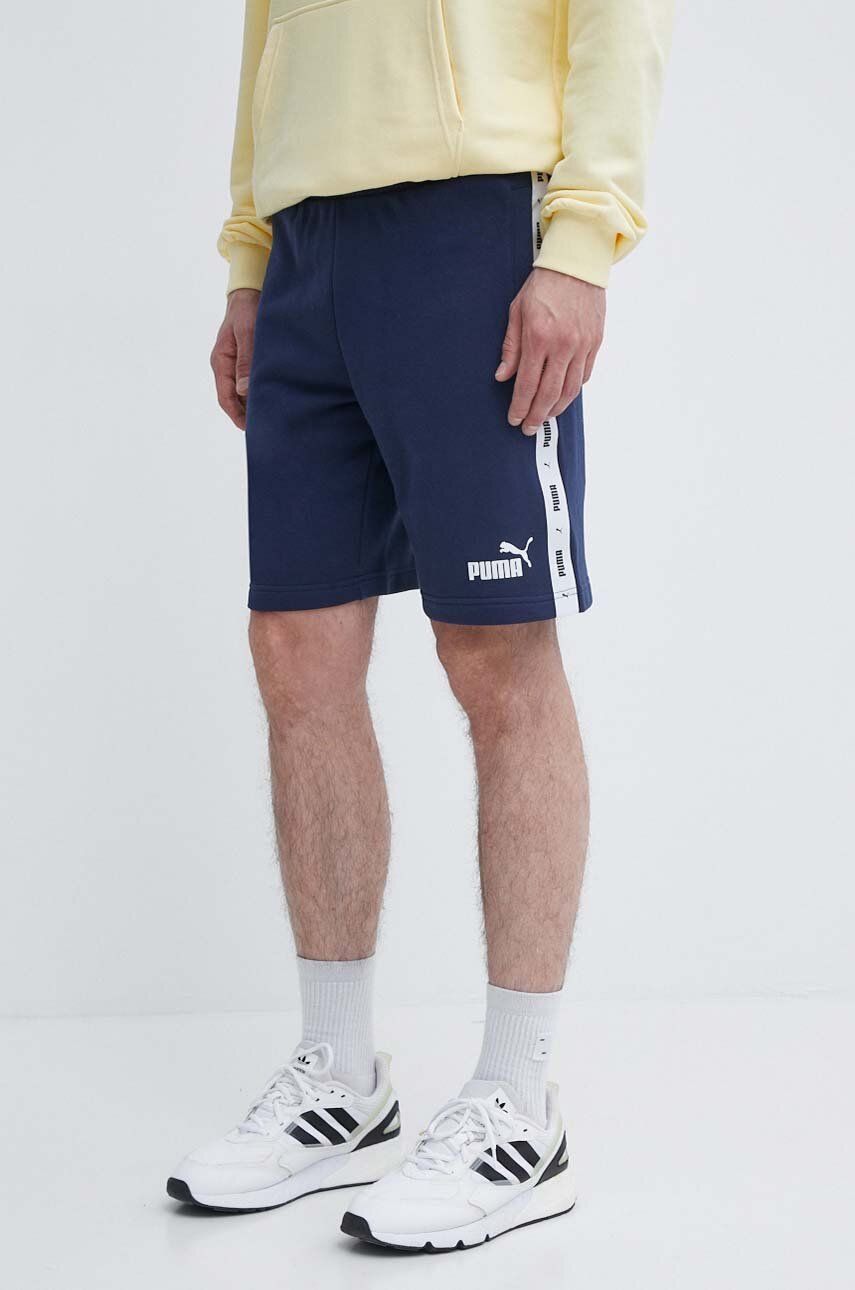 Puma pantaloni scurți bărbați, culoarea bleumarin 847387