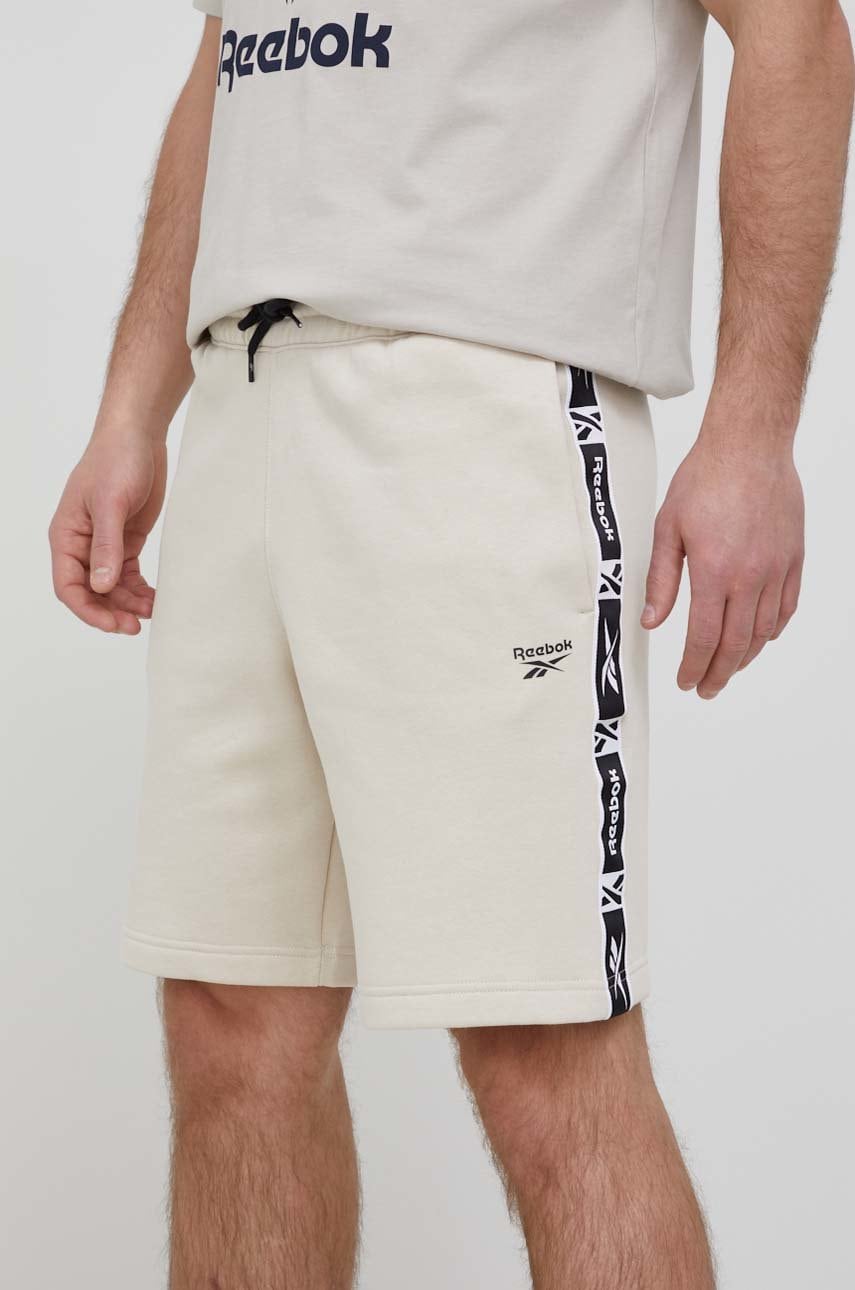 Reebok pantaloni scurti barbati, culoarea bej