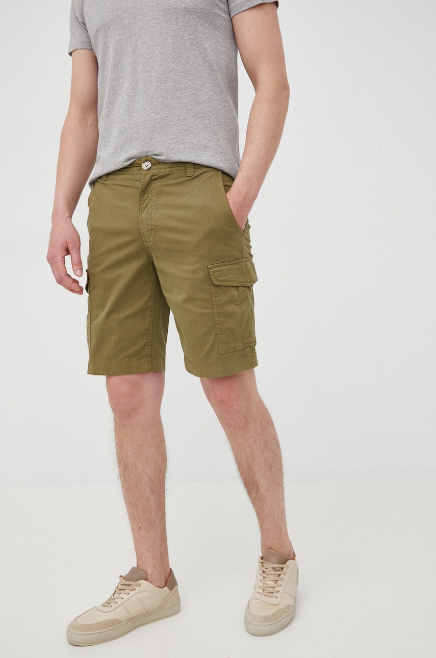 Woolrich pantaloni scurti barbati, culoarea verde