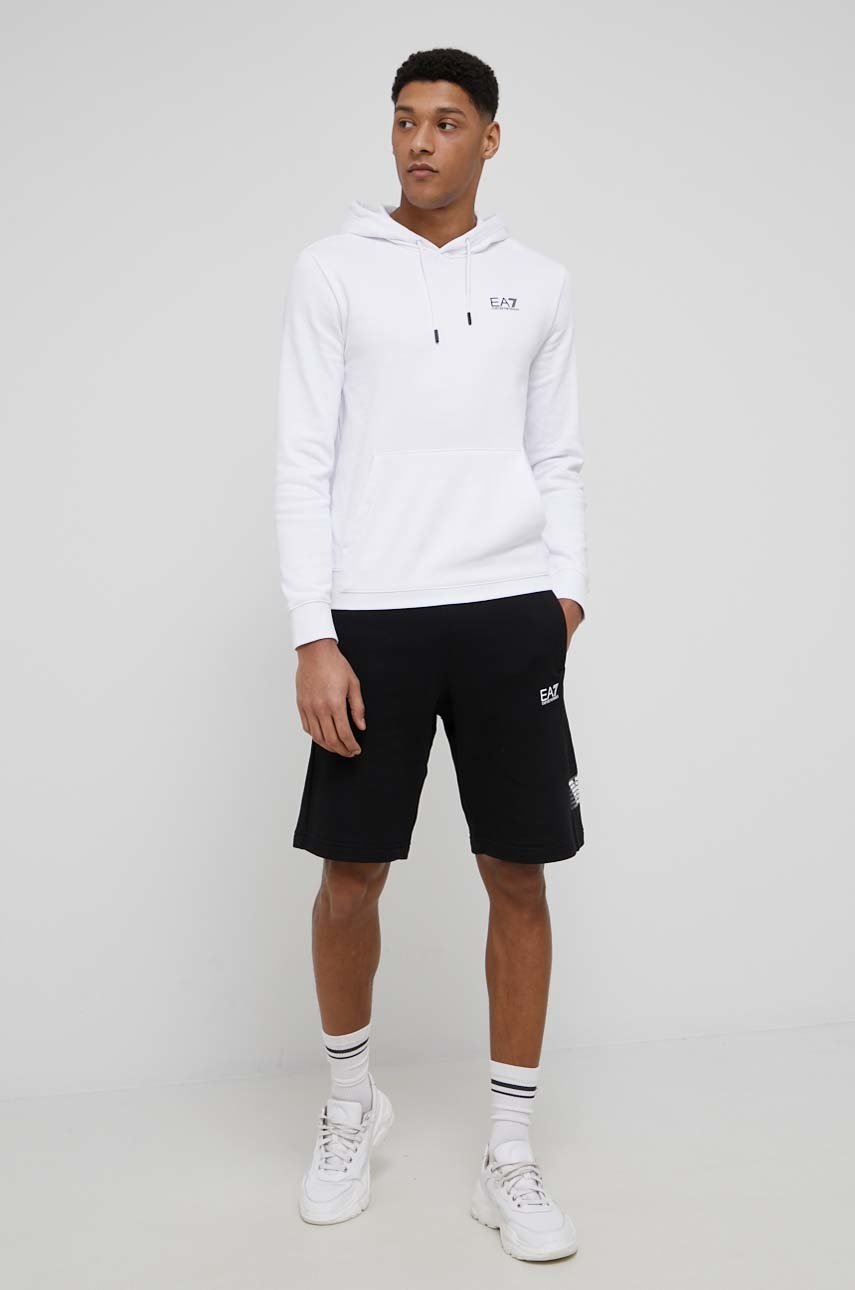 

Хлопковые шорты EA7 Emporio Armani мужские цвет чёрный