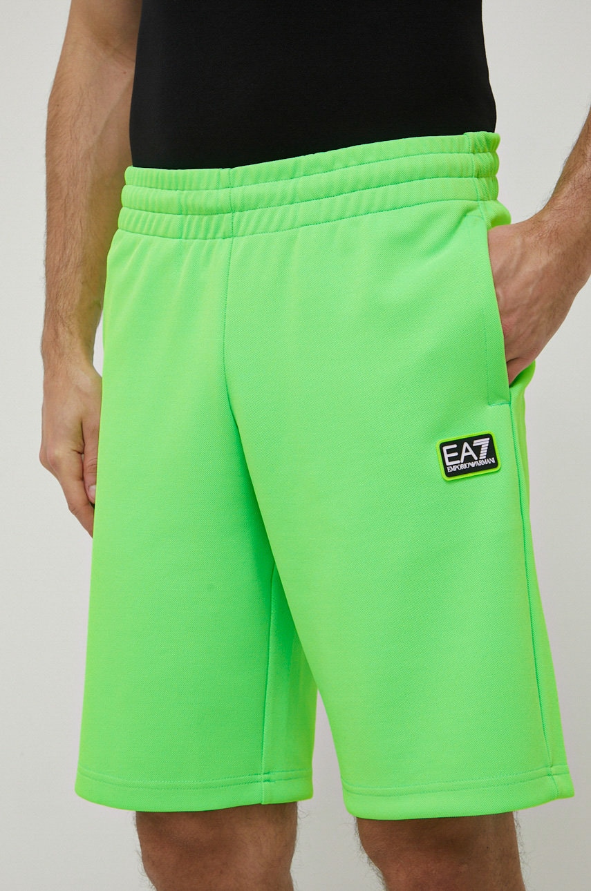 Ea7 emporio armani pantaloni scurti barbati, culoarea verde