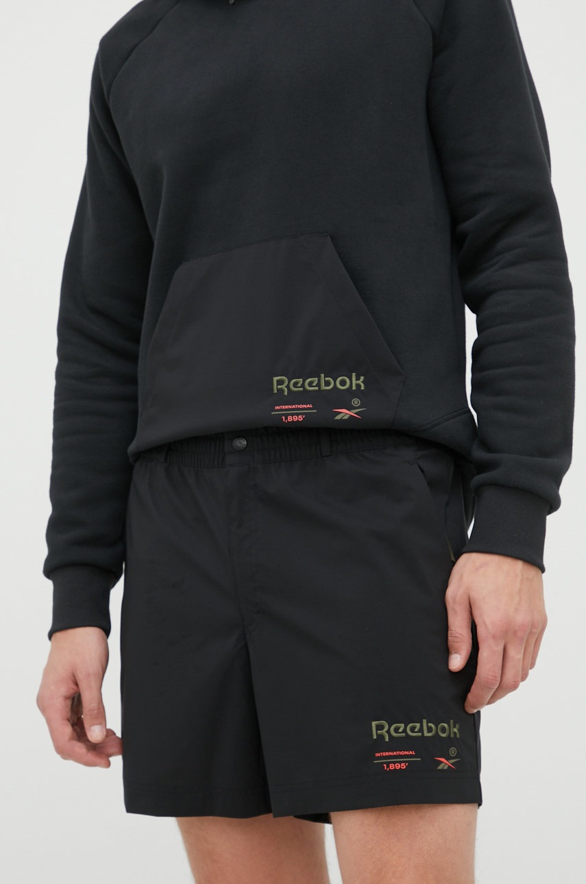 Levně Kraťasy Reebok HA8759 pánské, černá barva