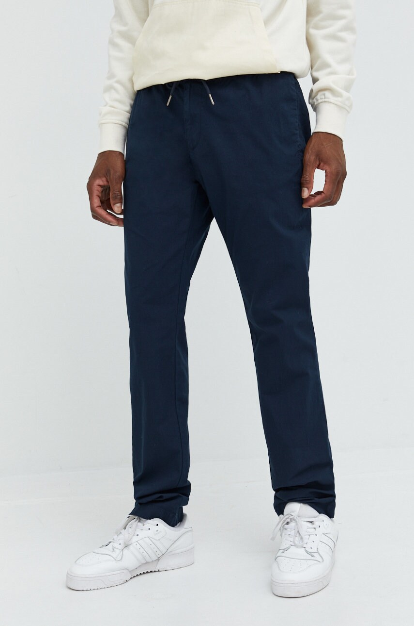 Tom tailor pantaloni barbati, culoarea albastru marin