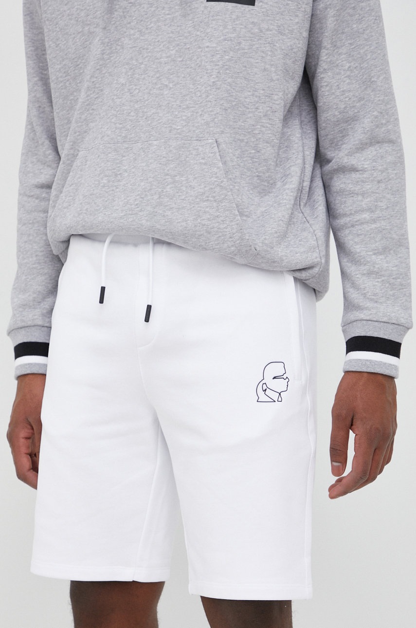 Karl lagerfeld pantaloni scurti barbati, culoarea alb