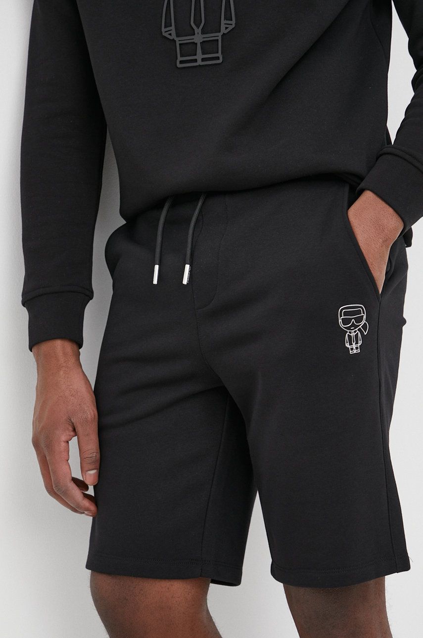 Karl Lagerfeld pantaloni scurti barbati, culoarea negru ANSWEAR