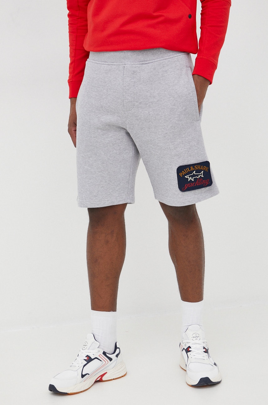 Paul&shark pantaloni scurti din bumbac barbati, culoarea gri