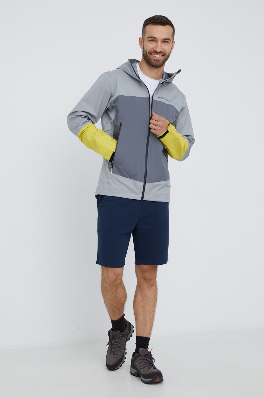 

Хлопковые шорты Jack Wolfskin мужские цвет синий