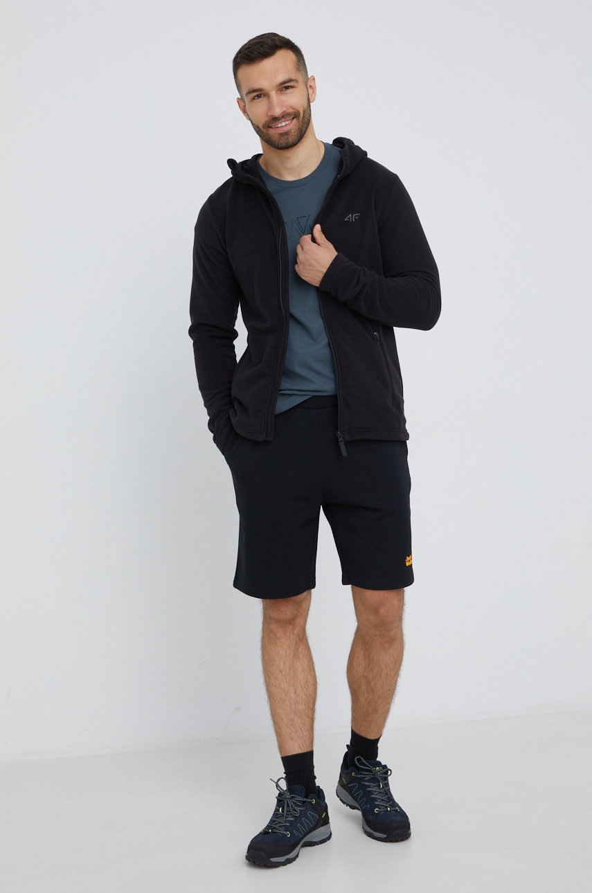 

Хлопковые шорты Jack Wolfskin мужские цвет чёрный