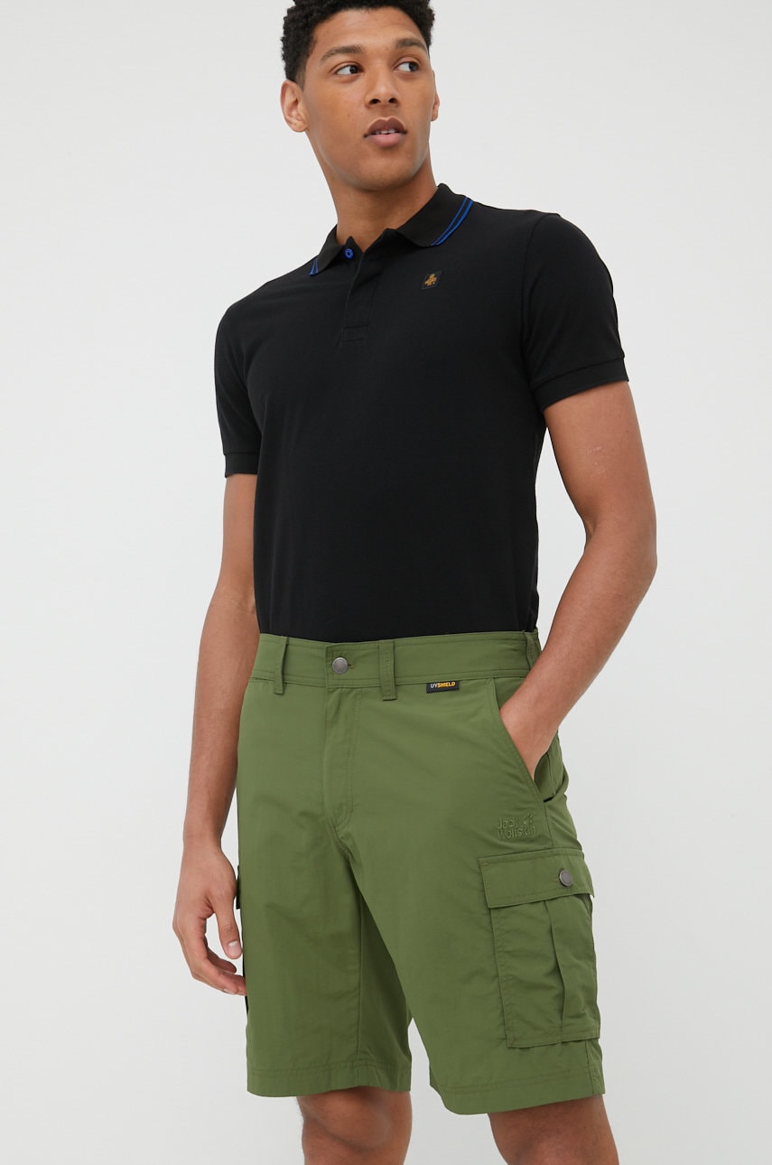 Jack Wolfskin pantaloni scurți outdoor Canyon barbati, culoarea verde
