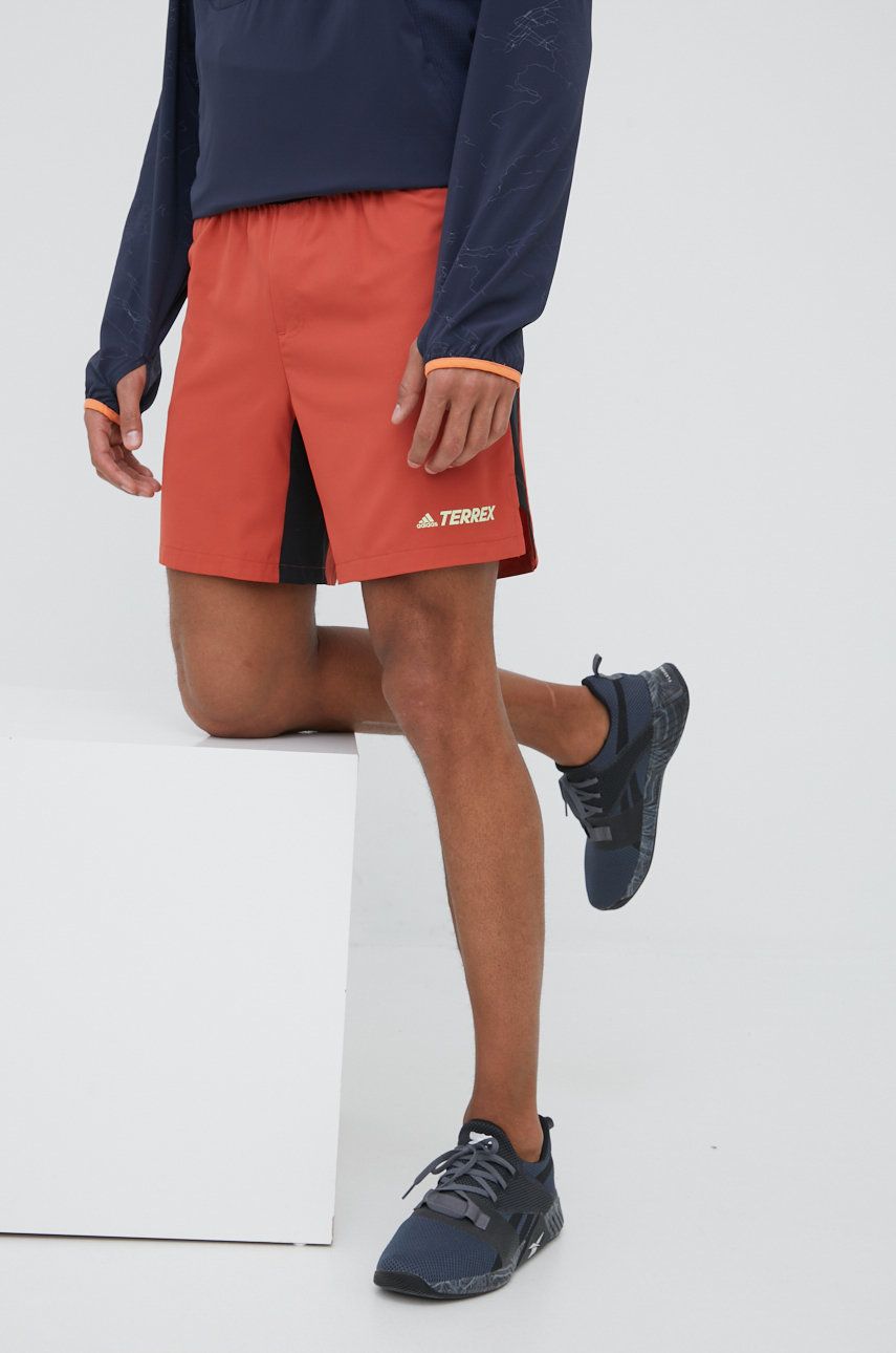 Adidas TERREX szorty outdoorowe Trail męskie kolor czerwony