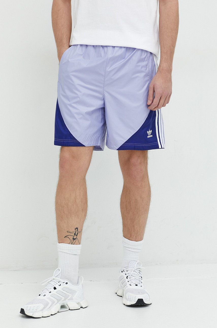 Adidas Originals pantaloni scurti barbati, culoarea violet