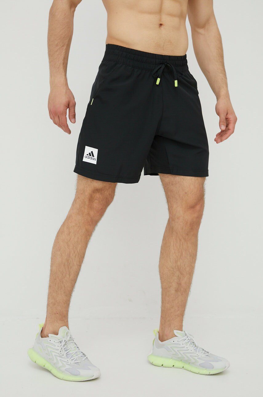 Adidas performance pantaloni scurți de antrenament paris hg4203 barbati, culoarea negru