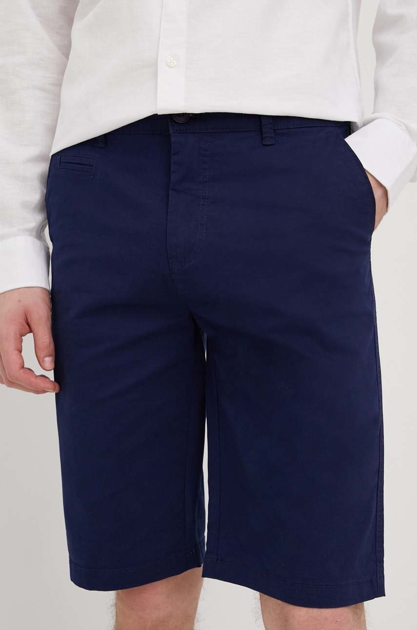 Solid pantaloni scurti barbati, culoarea albastru marin