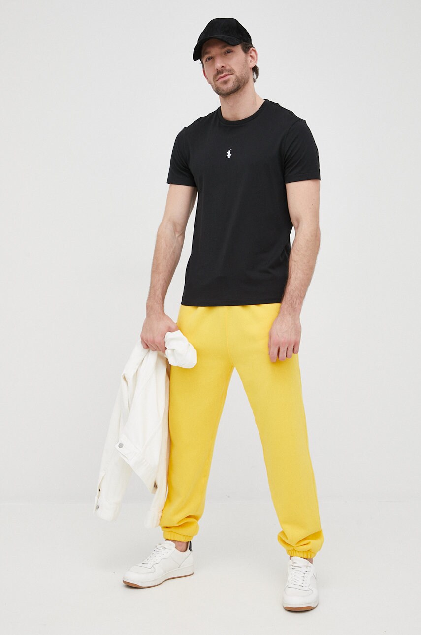 

Брюки Polo Ralph Lauren мужские цвет жёлтый однотонные