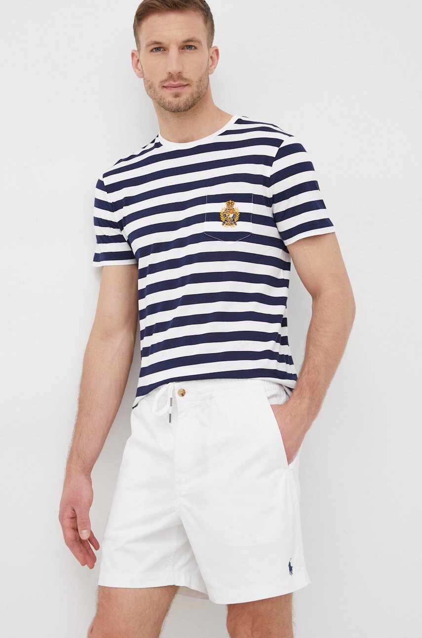 Levně Kraťasy Polo Ralph Lauren pánské, bílá barva