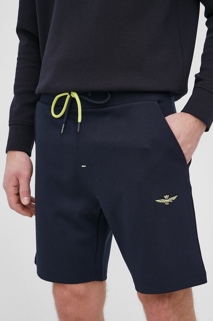 Aeronautica militare pantaloni scurti barbati, culoarea albastru marin
