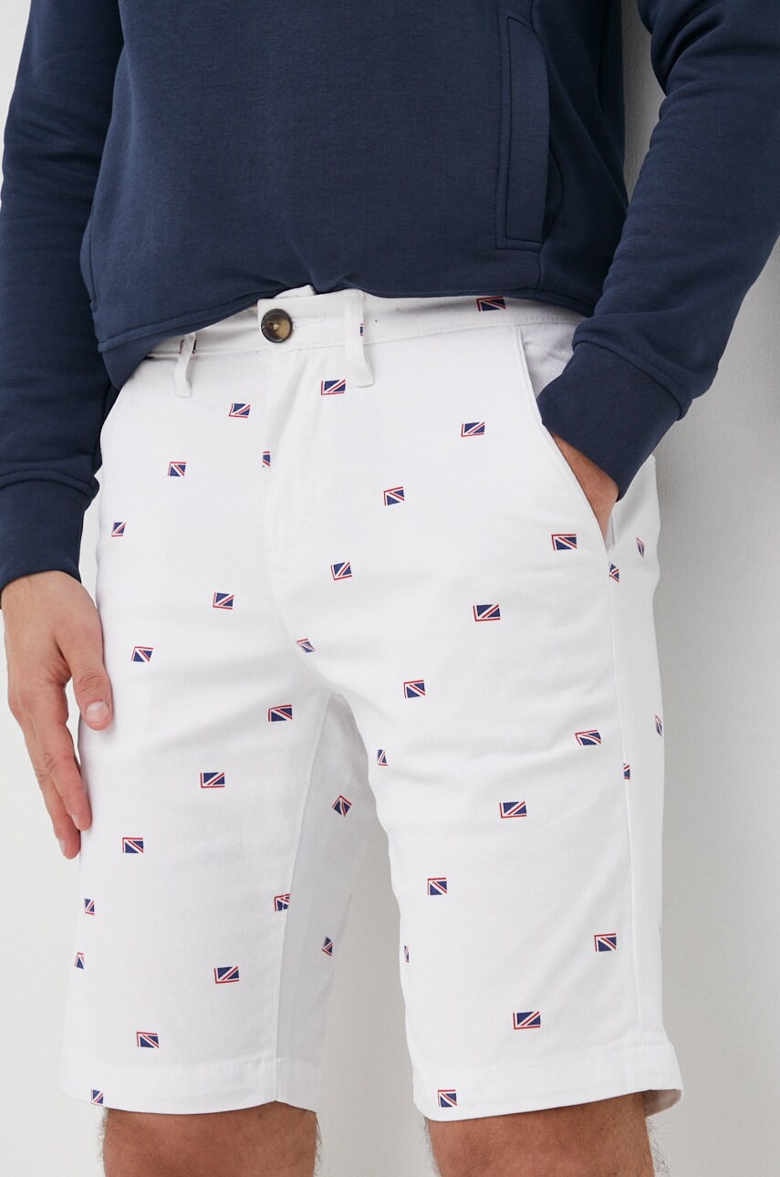 

Къси панталони Pepe Jeans Miles Short Flag в бяло, Бял
