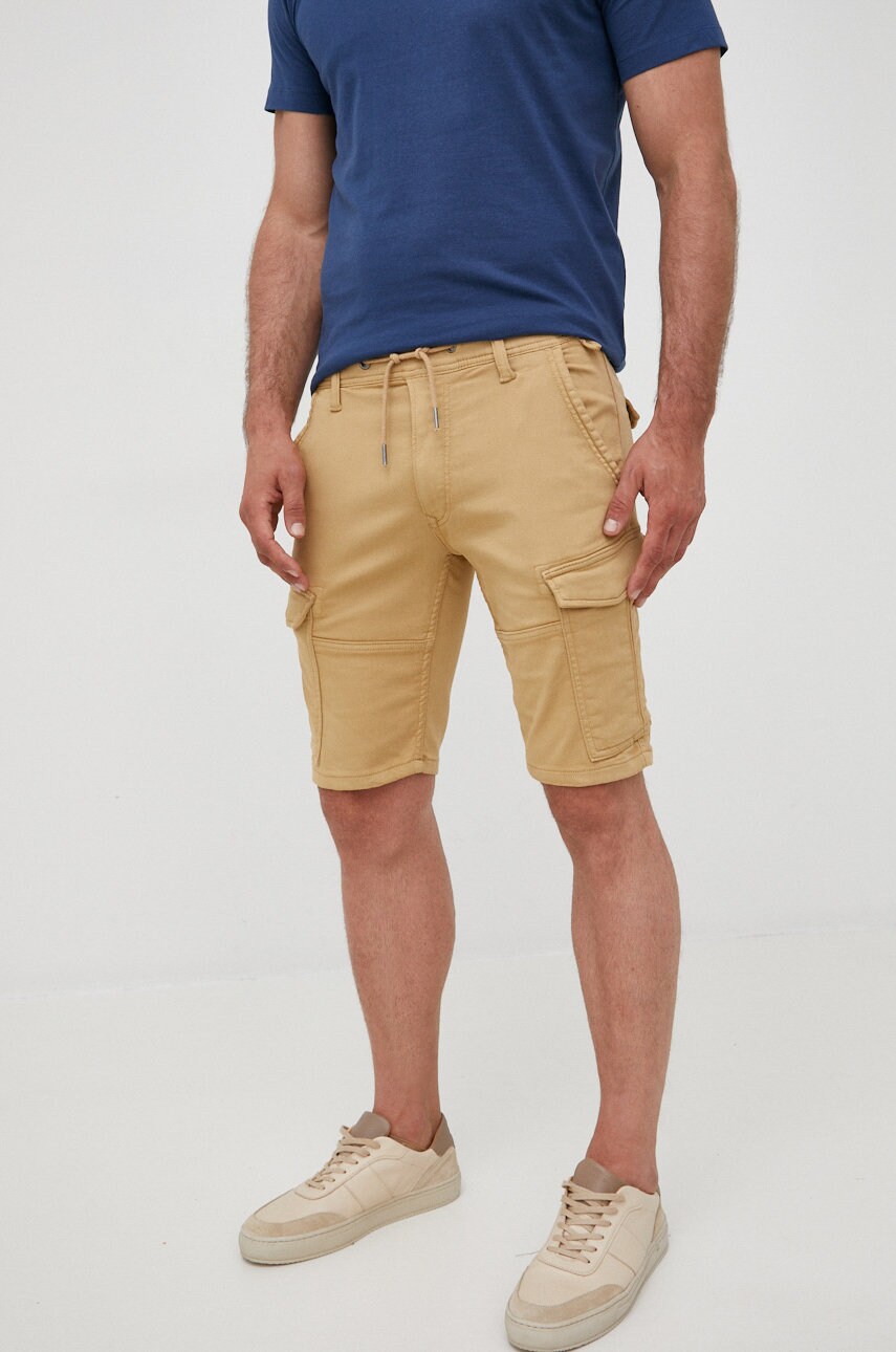 Pepe jeans pantaloni scurti jared short barbati, culoarea bej