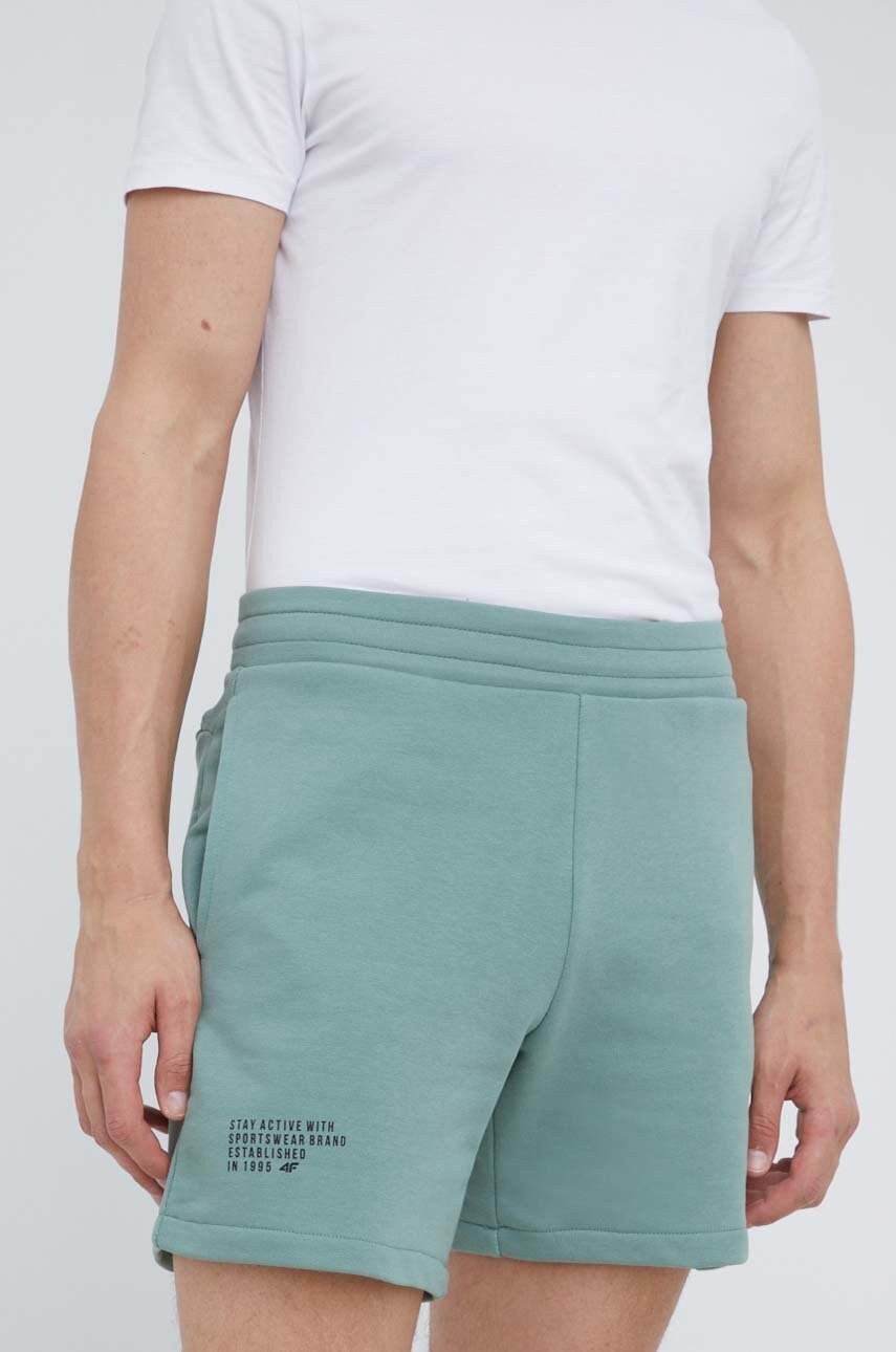 4f pantaloni scurti barbati, culoarea verde