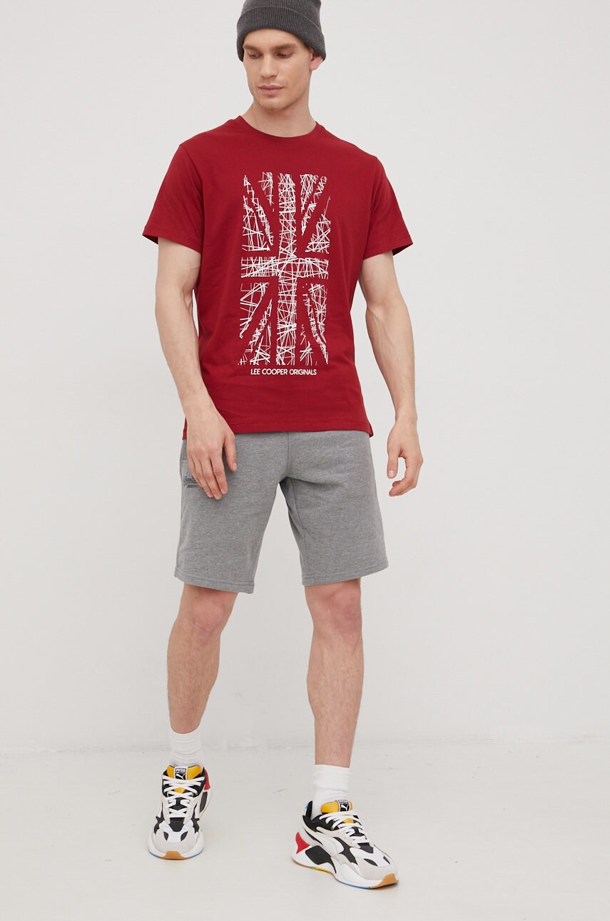 

Шорты Superdry мужские цвет серый меланж