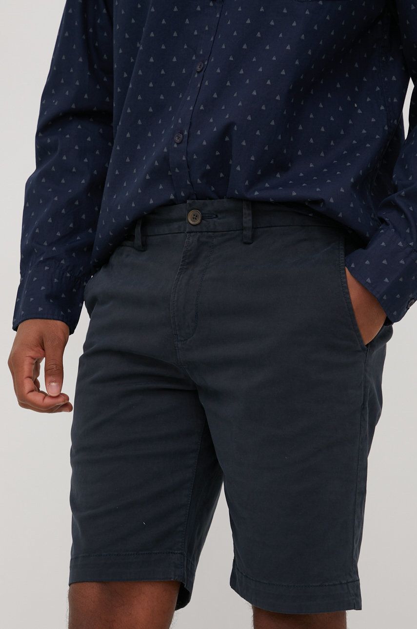 Superdry pantaloni scurti barbati, culoarea albastru marin