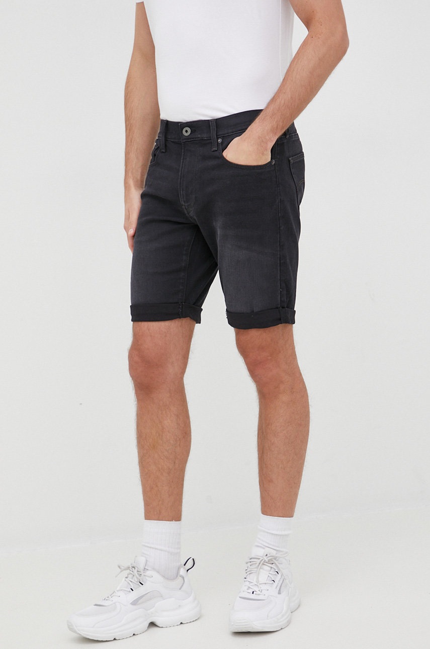 

Дънкови къси панталони G-Star Raw мъжко в черно, Черен