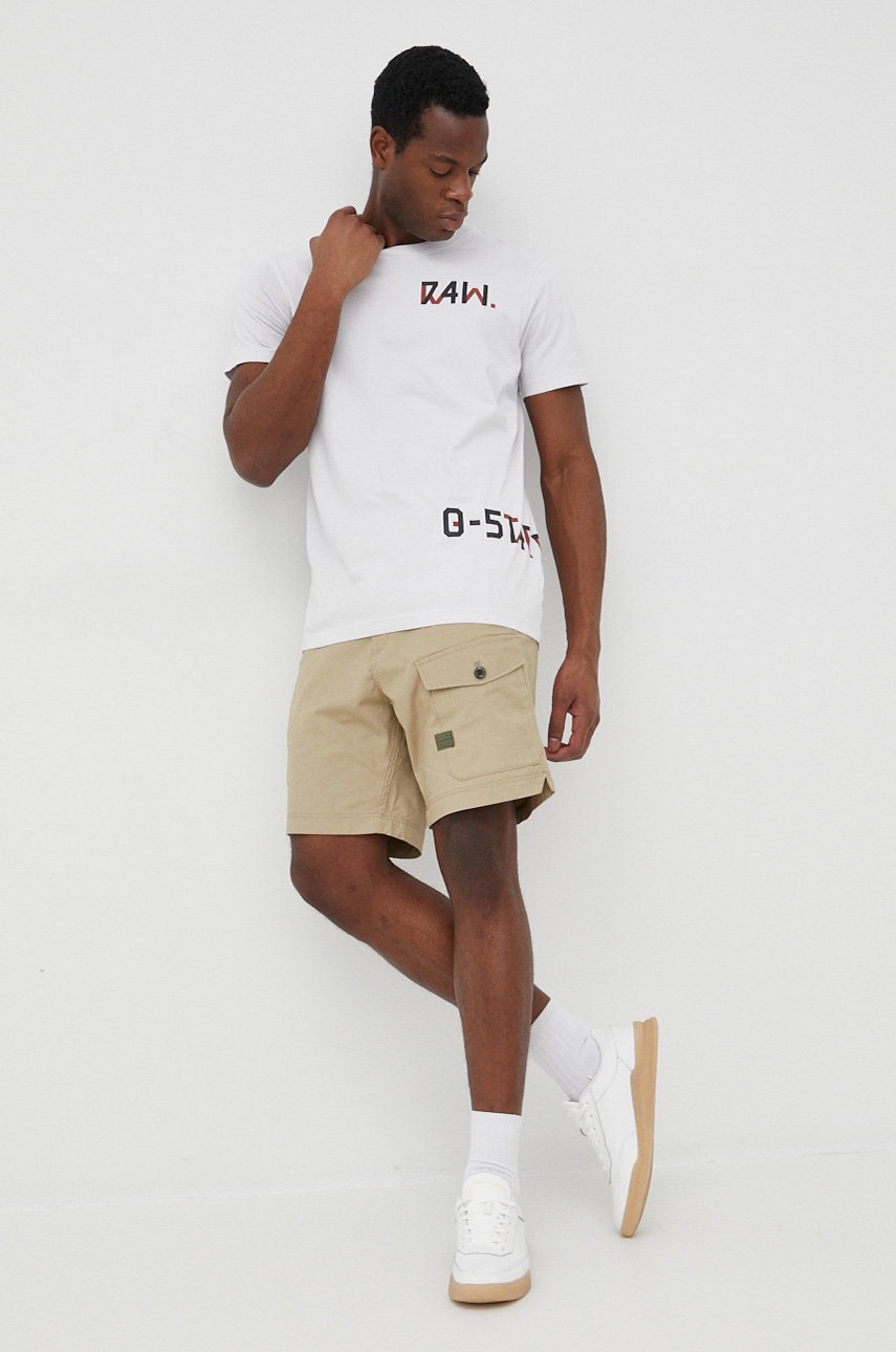 

Хлопковые шорты G-Star Raw мужские цвет зелёный