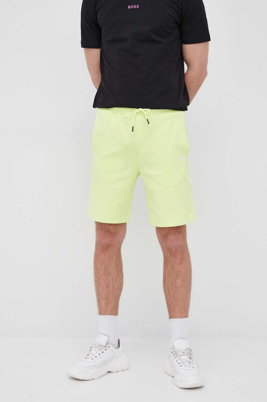 Boss pantaloni scurti boss athleisure barbati, culoarea verde